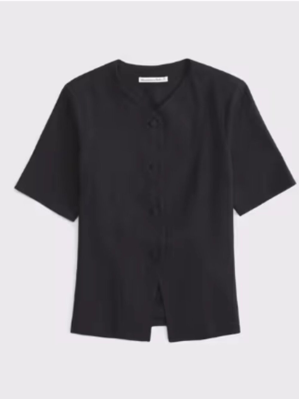 Abercrombie Short Sleeve Tailored Vest Top Black Medium - Picture 4 of 6